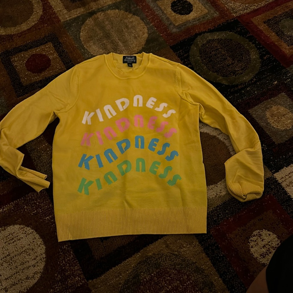 Abbott Elementary, yellow kindness, sweater, size large